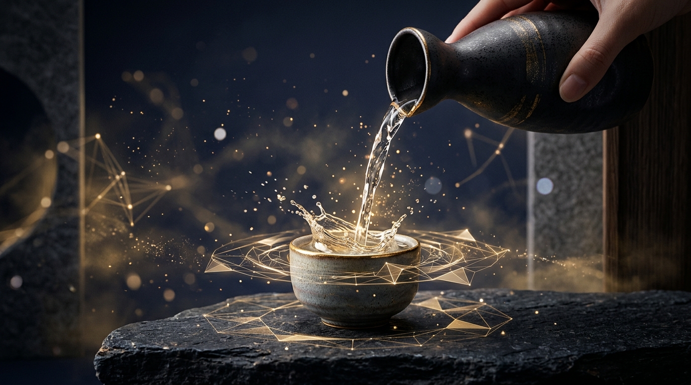 Sake and Digital Wave Parallax Background